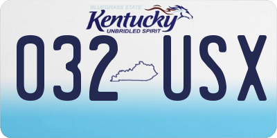 KY license plate 032USX