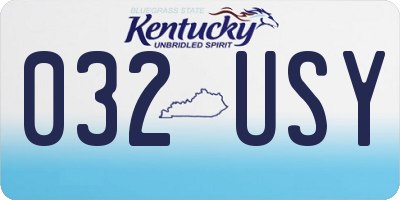 KY license plate 032USY