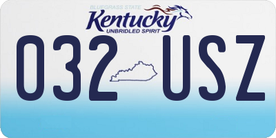 KY license plate 032USZ