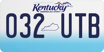 KY license plate 032UTB