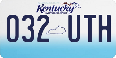 KY license plate 032UTH