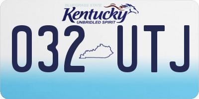 KY license plate 032UTJ