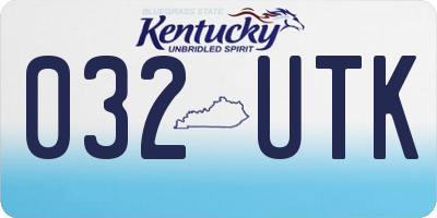 KY license plate 032UTK