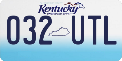 KY license plate 032UTL