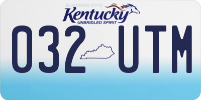 KY license plate 032UTM