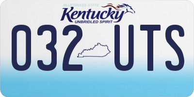 KY license plate 032UTS