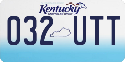 KY license plate 032UTT