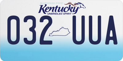 KY license plate 032UUA