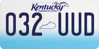 KY license plate 032UUD