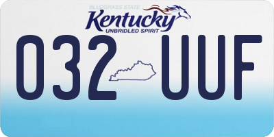 KY license plate 032UUF
