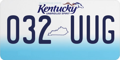 KY license plate 032UUG