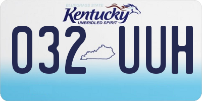 KY license plate 032UUH