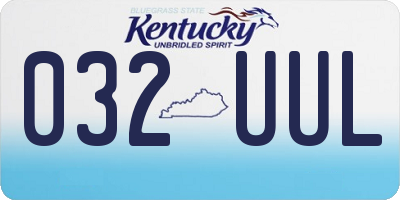 KY license plate 032UUL