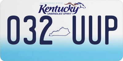 KY license plate 032UUP