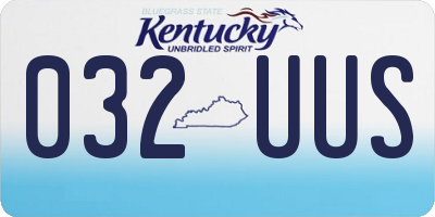 KY license plate 032UUS