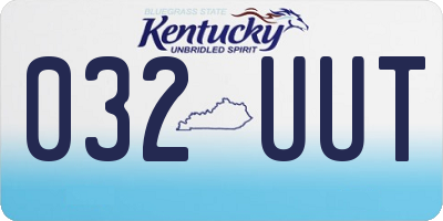 KY license plate 032UUT