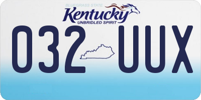 KY license plate 032UUX