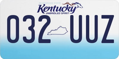 KY license plate 032UUZ