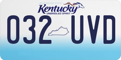 KY license plate 032UVD