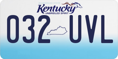 KY license plate 032UVL
