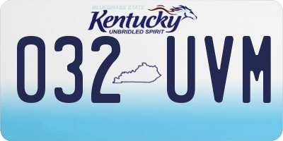 KY license plate 032UVM