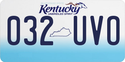 KY license plate 032UVO