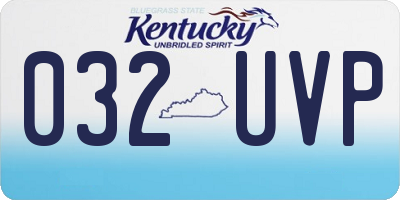 KY license plate 032UVP