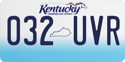 KY license plate 032UVR