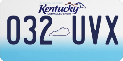KY license plate 032UVX