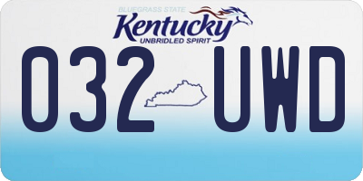 KY license plate 032UWD