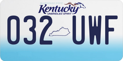 KY license plate 032UWF