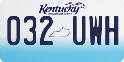 KY license plate 032UWH