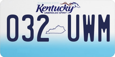KY license plate 032UWM