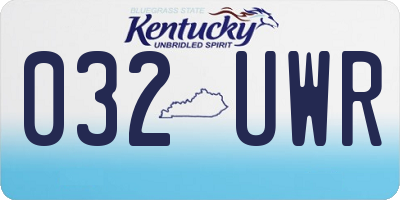 KY license plate 032UWR