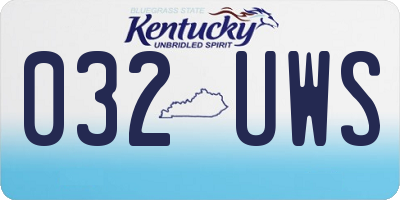 KY license plate 032UWS