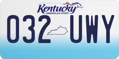 KY license plate 032UWY