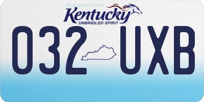 KY license plate 032UXB