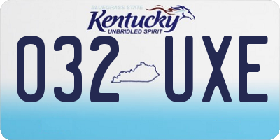KY license plate 032UXE