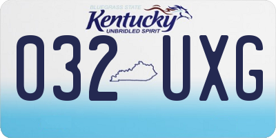 KY license plate 032UXG