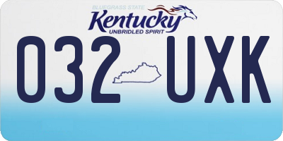 KY license plate 032UXK