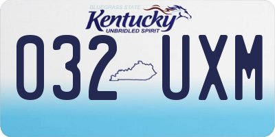 KY license plate 032UXM