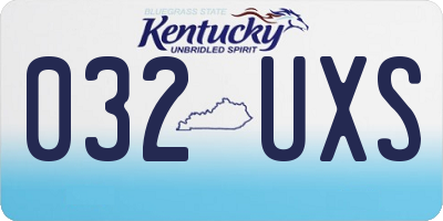 KY license plate 032UXS