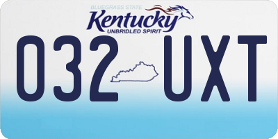 KY license plate 032UXT