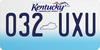 KY license plate 032UXU
