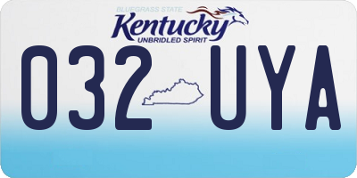 KY license plate 032UYA