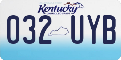 KY license plate 032UYB
