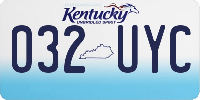 KY license plate 032UYC