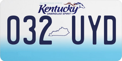 KY license plate 032UYD