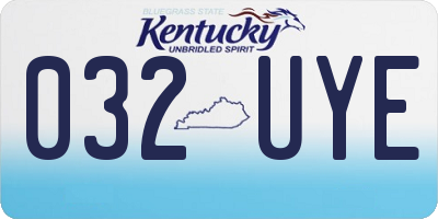 KY license plate 032UYE