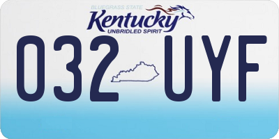 KY license plate 032UYF